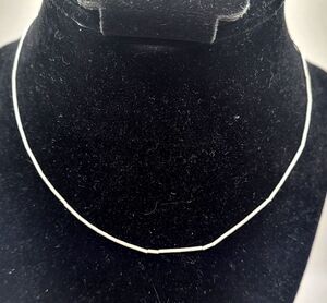 Native Liquid Silver Choker Collar Necklace Vintage 15.5 in